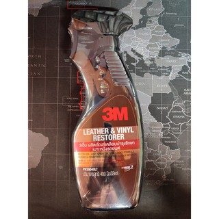 3M ผลิตภัณฑ์เคลือบบำรุงรักษาเบาะหนังรถยนต์ Lather &amp; Vinyl Restorer ขนาด 400มล. PN39040LT