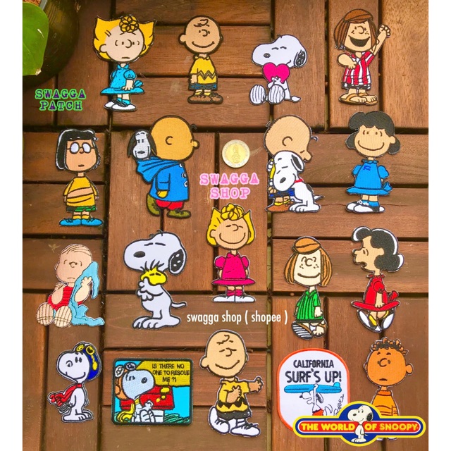 ตัวรีดติดเสื้อ ตัวรีด 4ตัว100บาท อาร์ม ตัวปัก snoopy