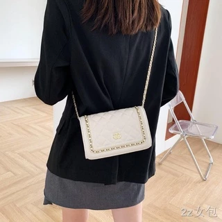 พร้อมส่ง❥ กระเป๋าสะพายข้างกระเป๋าสะพายไหล่แฟชั่นยอดนิยม rhombus chain messenger กระเป๋าสี่เหลี่ยมผู้หญิง กระเป๋า