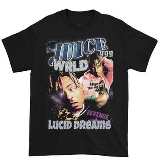 [COD]พร้อมส่ง เสื้อยืดผ้าฝ้าย พิมพ์ลาย Juice Wrld Rapper 999 Album World Tour สไตล์ฮิปฮอป หลากสี สีดํา สําหรับผู้ชายS-5X