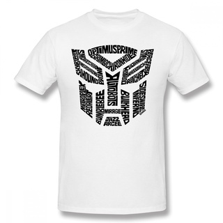 หม้อแปลงMen Transformers Science Fiction Action Film Black T-Shirt Autobots Pure Cotton Tees Harajuku TShirtเปลี่ยนรูปหุ