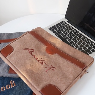 Classic Laptop Case : กระเป๋าโน๊ตบุ๊คปักชื่อ