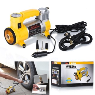 เครื่องสูบลมยาง เครื่องเติมลมยางสำหรับใช้ในรถยนต์ air compressor 150 psi สีเหลือง