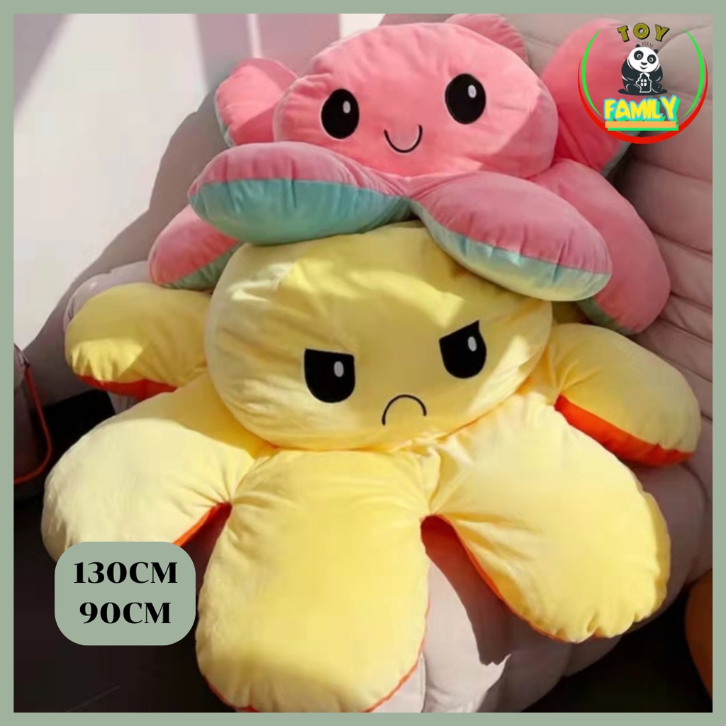 ตุ๊กตาหมึก หลายอารมณ์ เปลี่ยนหน้าได้ 2ขนาด 90CM 130CM น่ารักนุ่มฟู เขียนการ์ดอวยพรได้ ของขวัญวันเกิด วันครบรอบ วันปัจฉิม