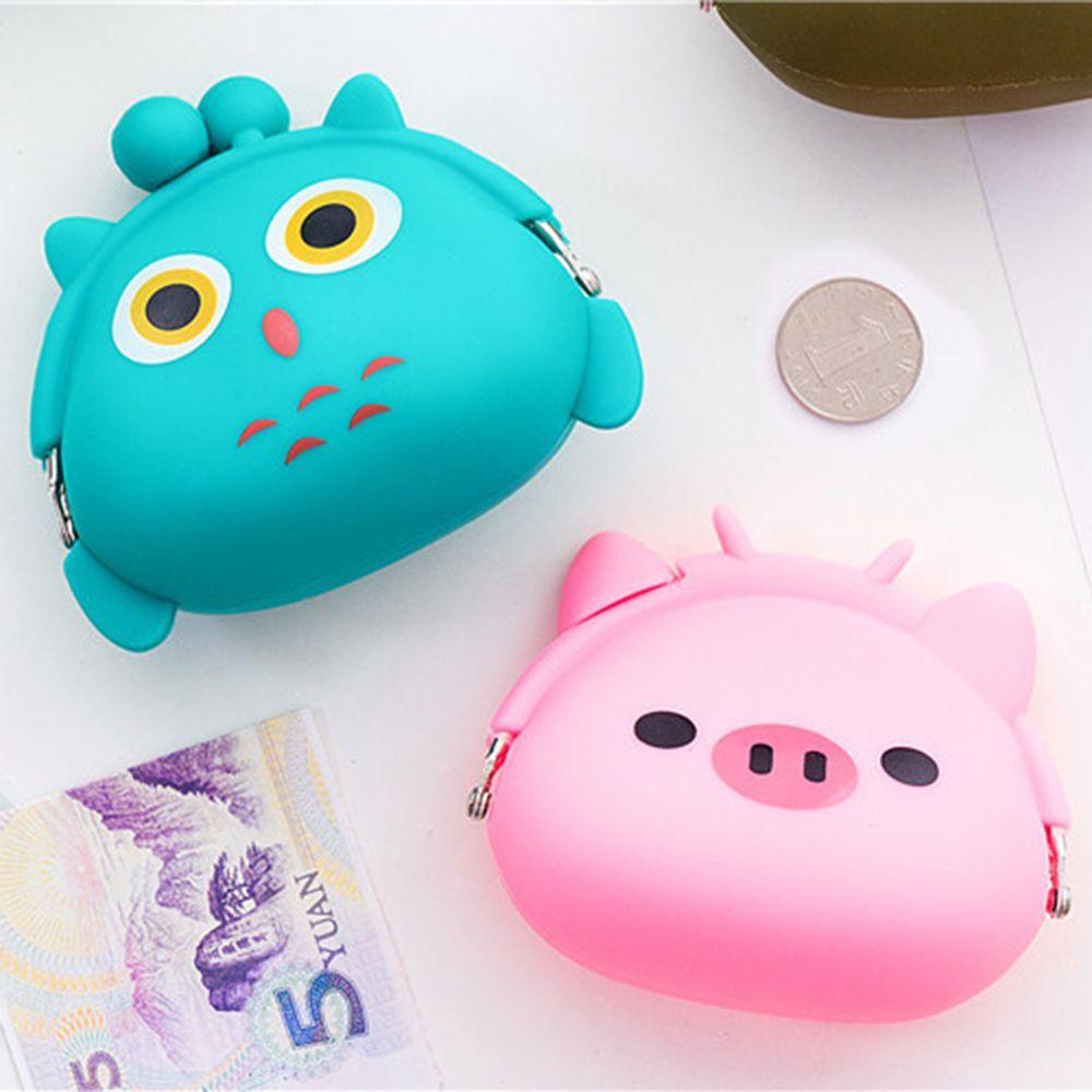 Baihee มินิน่ารักกระเป๋าสตางค์สาย USB กระเป๋าสุนัข Panda Key กระเป๋าแมวหมูหมี