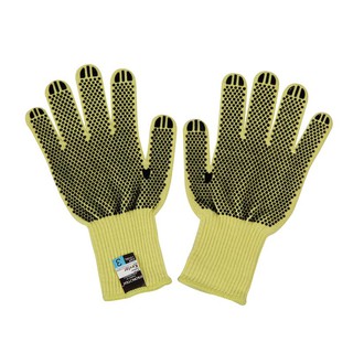 ถุงมือ Cut Heat K1030 สีเหลือง ไมโครเท็กซ์ Cut Heat Gloves K1030 Yellow Microtex