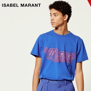 เสื้อยืดผู้ชายIsabel MARANT HOMME เสื้อยืดแขนสั้นลําลอง ZAO เรียบง่าย แฟชั่นฤดูใบไม้ผลิ และฤดูร้อน สําหรับผู้ชาย#เสื้อยื