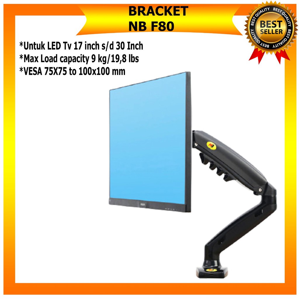 NORTH BAYOU NB F80 GAS SPRING BRACKET TV MONITOR TABLE / TABLE BRACKET