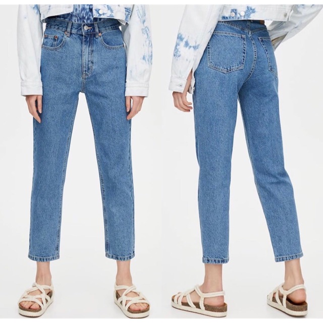 basic mom jeans pull and bear