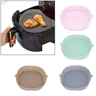 【VARSTR】Air Fryer Silicone Pot -20°C To 220°C Brown/Green/Grey/Pink Depth 4.5cm