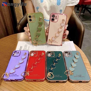 เคสโทรศัพท์มือถือ Tpu แบบนิ่ม ชุบไฟฟ้า 6D มีสายคล้อง สําหรับ Xiaomi Redmi 11S 11 10 Note 9 Pro Max 9s 9A 9C 4G