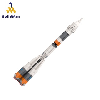 Buildmoc ของเล่นตัวต่อเลโก้ รูปจรวดอวกาศ Ultimate Soyuz Rocket collection [สเกล 1:110] เสริมการเรียนรู้เด็ก MOC-34825