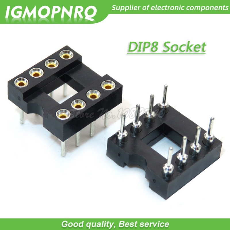 20 ชิ้น/ล็อต DIP-8 รอบ IC SOCKET 8 PIN 8PIN 8P รอบรู DIP IC ซ็อกเก็ต Adaptor Solder ประเภทใหม่จัดส่ง