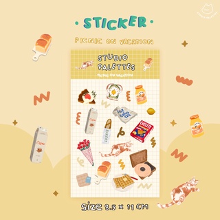 Sticker =&gt; Picnic Sticker สติกเกอร์ ทีมปิกนิคติดสมุดจดสุดน่ารัก PICNIC202101