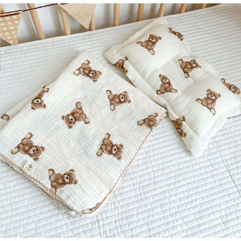 Sale โล๊ะสตอก  ผ้าห่มผ้าอ้อมทอสองชั้น รุ่นมัสลินคอตตอนทอนุ่ม 110*135cm ราคา ถูกที่สุด ดีลบีเคเค แกลเลอรีภาพที่ 6