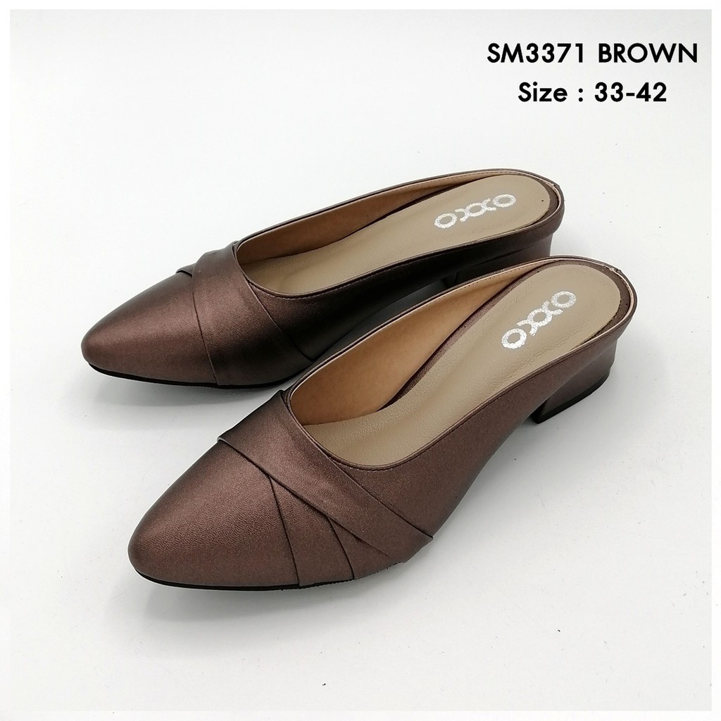 prettycomfort รองเท้าแฟชั่นหน้าสวมหัวแหลม รองเท้าไซส์ใหญ่ รุ่น SM3371