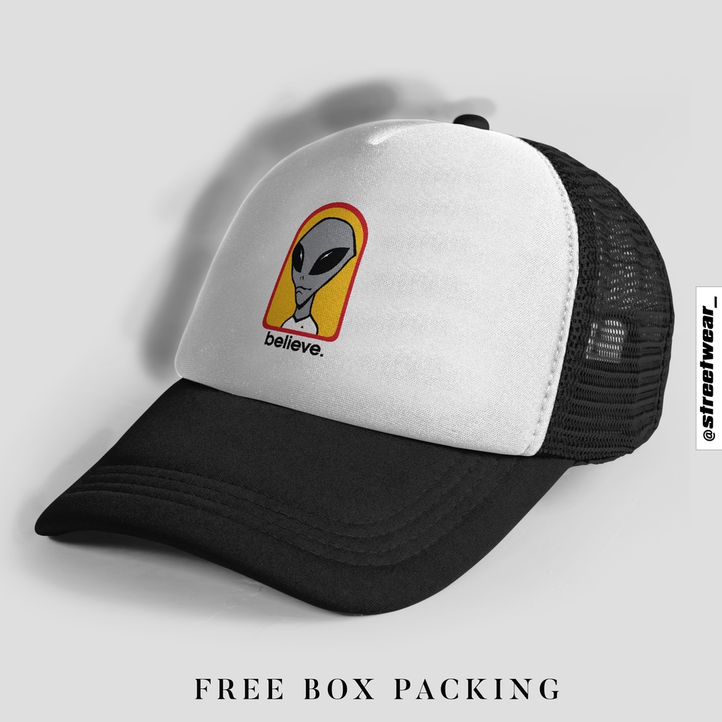 Believe ALIEN TRUCKER CAP / SNAPBACK CAP ADJUSTABLE STRAP