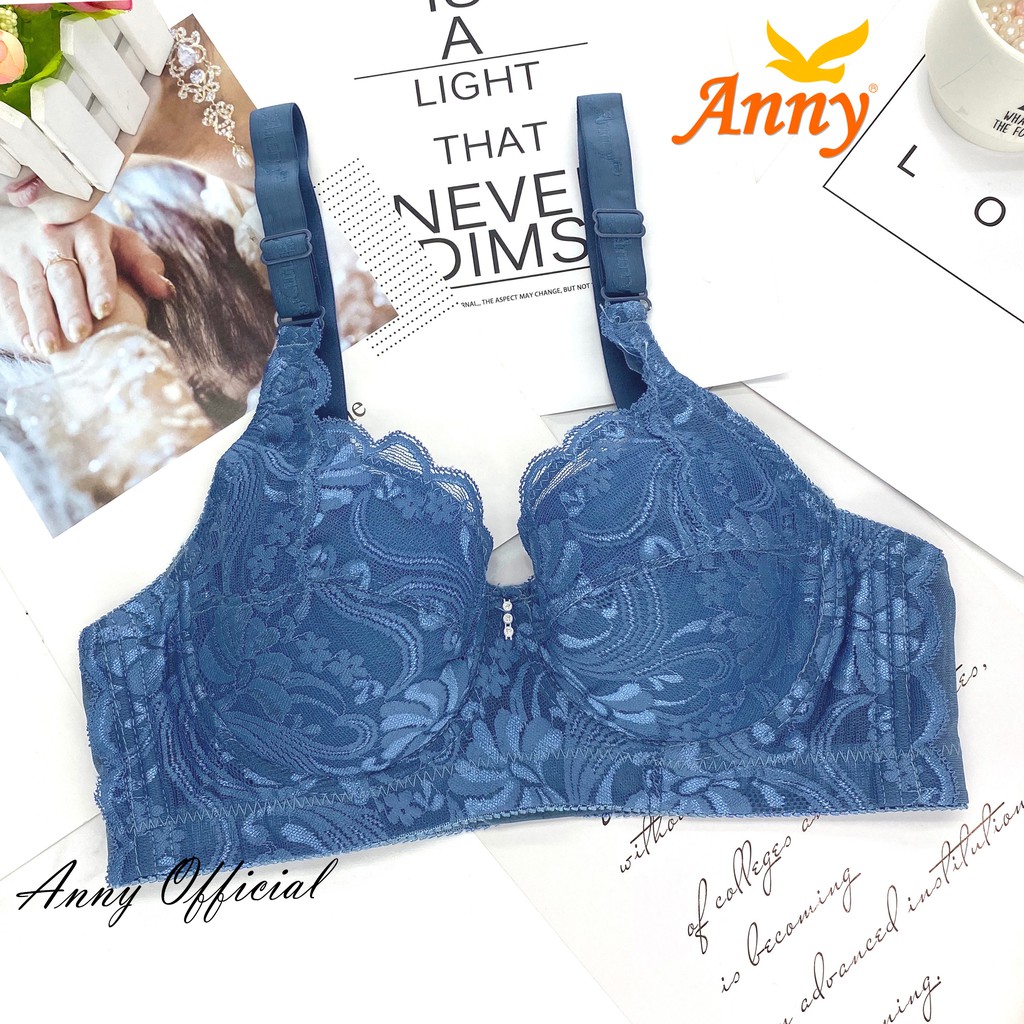 ชุดชั้นใน Anny รุ่น2044_S1 คัพB-C เสื้อใน 3ตะขอ บรามีโครง แต่งเต้าด้วยผ้าลูกไม้ ฟองน้ำนุ่มบาง 2mm ผ้าข้างเป็นผ้าตะข่าย