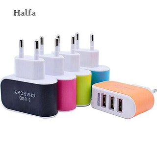 Hl☆3.1a Triple USB Port Home Travel AC อะแดปเตอร์ชาร์จ สําหรับปลั๊ก EU พร้อมตัวบ่งชี้