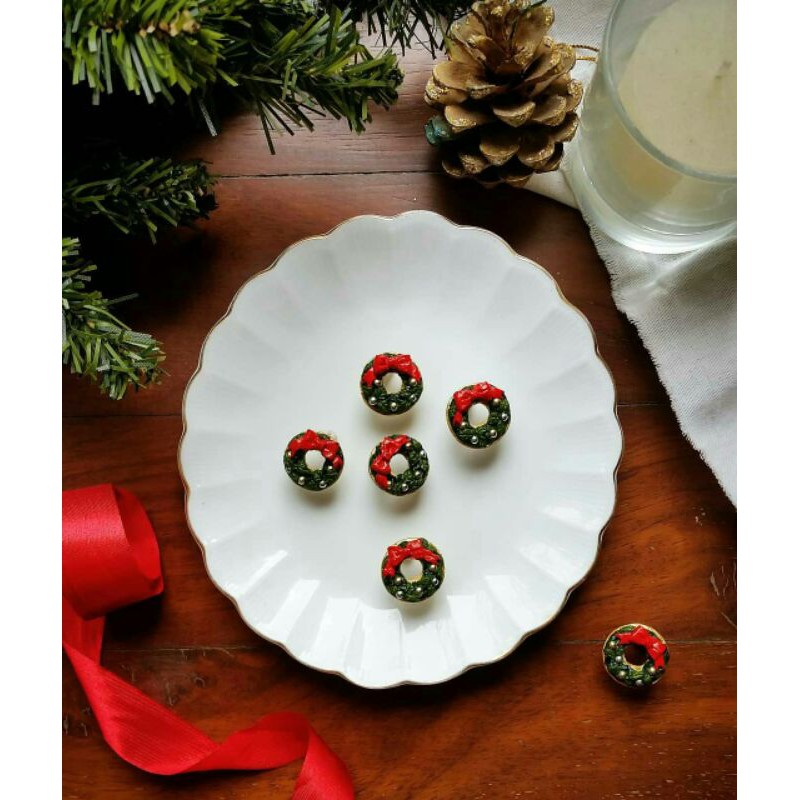 ต่างหู Christmas Wreath Icing Cookies 🎄🎀❄