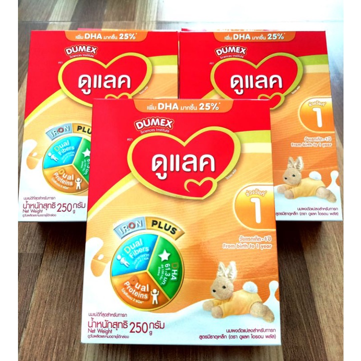 ดูแลคDulac นม สูตร 1 Dumex Dulac 1 สูตรไอรอนพลัส 250 กรัม12 กล่องสำหรับเด็ก แรกเกิด - 1 ปี โฉมใหม่ ห
