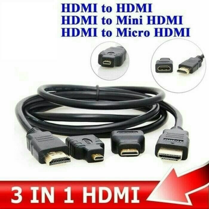 สายเคเบิล HDTV 3 in 1 เป็น HDTV / Mini HDTV / Micro HDTV