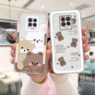 เคสใส For Xiaomi Redmi Note 9 8 10 10S 9 10 PRO MAX 11 9S Xiaomi Redmi POCO C3 C31 X3 NFC X3 PRO Redmi 9C NFC 9A 9i 9T 9AT 9ACTIV 9 PRO Power 10X POCO M2 PRO 10 Prime ใส กันกระแทก ลายหมีเท็ดดี้ สําหรับ เคสโทรศัพท์