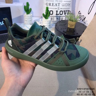 ▬▲คลังสินค้าพร้อม Adidas กองทัพสีเขียวระบายอากาศสะเทินน้ำสะเทินบกรองเท้าลุยสันทนาการกลางแจ้งและเดินป่า