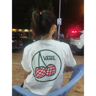qj9j Vans Cherry T Fan Si Foreign Limited Cherry เสื้อยืดลําลองสําหรับผู้ชายผู้หญิง Vn0A4Qebwht   เยอะ     DETFEB
