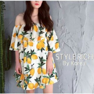♡STYLERICH BY KOREA♡
#1006 เดรสเปิดไหล่ พิมพ์ลาย รับซัมเมอร์ ผ้าพิมพ์ลายคมชัด พริ้ว ใส่สบาย เปิดไหล่ปิดแขน มีซับในท