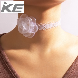 Lace Necklace Black and White Beige Flower Lady Sweet Necklace Necklace Accessories Women for