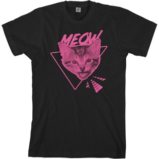 80s Neon Cat - Funny 1980s Cat Lover - เสื้อยืดแขนยาว ผู้ชาย - เสื้อยืด แขนสั้น - เสื้อกล้ามS-5XL