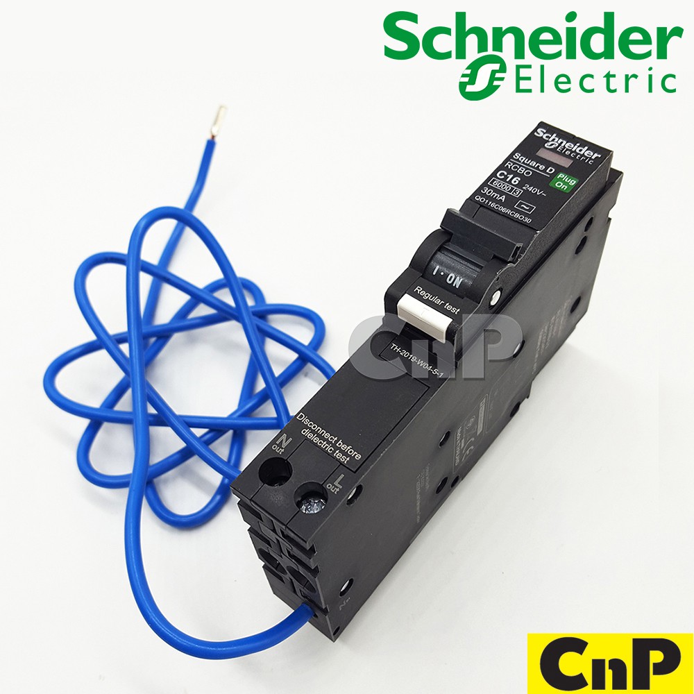 Schneider เซอร์กิตเบรกเกอร์ ลูกย่อย กันดูด RCBO Circuit Breaker 1P 16A - 50A ชไนเดอร์ รุ่น QOvs-RCBO
