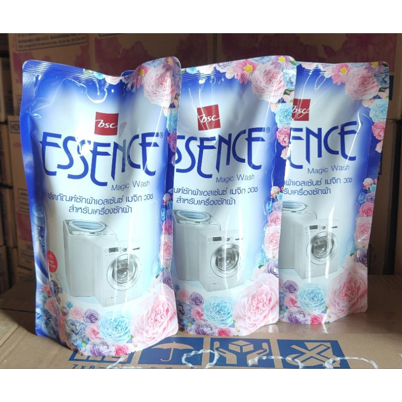 ซักเครื่องESSENCE น้ำยาซักผ้าสำหรับเครื่องซักผ้ากลิ่นหอมใหม่(lovepassion) ขนาด 700 มล.x3ถุง กลิ่นใหม่(แพคเกจใหม่)