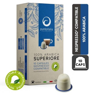 Punto Italia Espresso กาแฟแคปซูล SUPERIORE อาราบิก้า 100% สำหรับเครื่อง Nespresso® (10 แคปซูล)