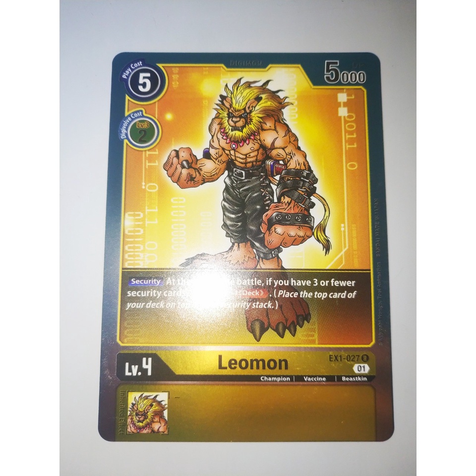 การ์ด Digimon - TCG - Leomon / EX1-027