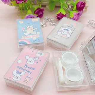 【HOMUHOME ホーム】ตลับคอนแทคเลนส์ ที่ใส่คอนแทคเลนส์ (คละสี คละลาย) ถูกที่สุด ADSX EYE1 EYE