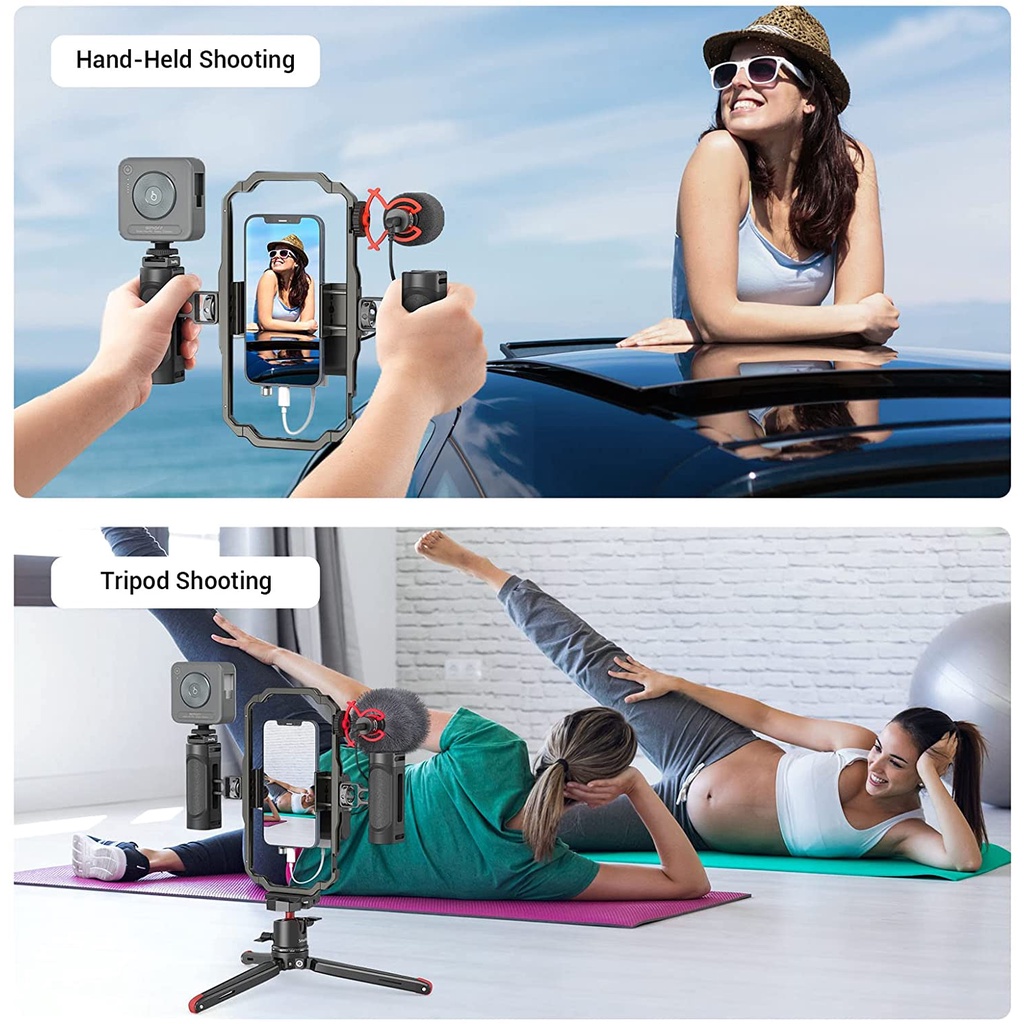 Smallrig ชุดอุปกรณ์วิดีโอโทรศัพท์มืออาชีพสําหรับ Vlogging & Live Streaming 3384B