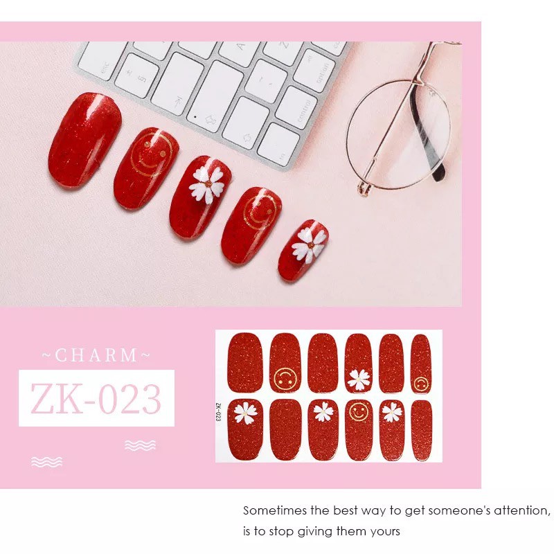 ZK สติ๊กเกอร์ติดเล็บ 3D กันน้ำ ลายน่ารัก สุดฮิต Sticker ลอกแปะได้เลย การ์ตูนสุดฮิต ลายเยอะมาก มี 32 แบบ - รูปที่ 6