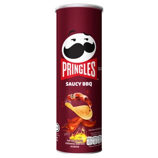 Pringles Potato Chips Saucy bbq & Crisps 107g ส่งฟรี!