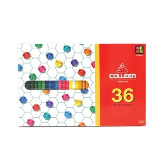สีไม้ colleen ดินสอสีไม้ คอลลีน สีธรรมดา/นีออน 12/24/36/48/60/72 สี #775 (หัวเดียว) , #787 (สองหัว)