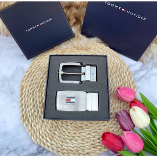 ส่งฟรี🔥Set เข็มขัด Tommy Hilfiger แท้💯 มี2หัว สลับใช้ได้ ผู้ชาย ดำ น้ำตาล ของขวัญ สุดคุ้ม