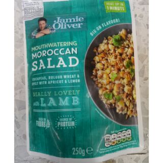 Jamie Oliver Mouthwatering Moroccan Salad ถั่วเขียวผสมข้าวสาลีแอปปริคอตและมะนาวปรุงรสสไตล์โมร็อคคัน 250g. ราคาโดนใจ