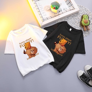 E0776 *สินค้าส่งจากไทย* เสื้อผ้าเด็กผู้ชาย-เด็กผู้หญิง เสื้อยืด เสื้อคอกลม เสื้อแขนสั้น เนื้อผ้านิ่ม ใส่สบาย ราคาถูก