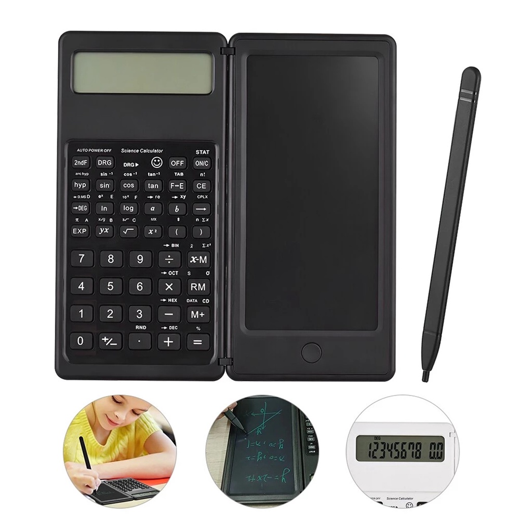 Calculator, Office Calculators with Writing Tablet and Pen, Multifunctional Foldable Portable Calcul