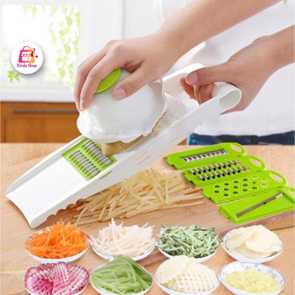 ที่ขูดผักผลไม้5in1 ที่ขูดมะละกอ ที่ขูดฝอย ที่สไลด์ผัก มีดลอน BB074