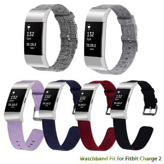 สำหรับ Fitbit Charge2 วงดนตรีเปลี่ยนสายพานผ้าใบน้ำหนักเบาสวมใส่สาย