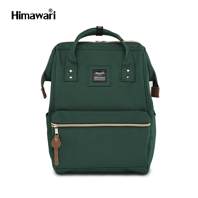 HIMAWARI กระเป๋าเป้สะพายหลัง กันน้ำ 14" Laptop Backpack with USB Port รุ่น 9001 สี #10 Dark Green