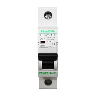 เบรกเกอร์ เซฟตี้เบรคเกอร์ HACO 25A H6-25/1C BREAKER 25A H6-25/1C HACO