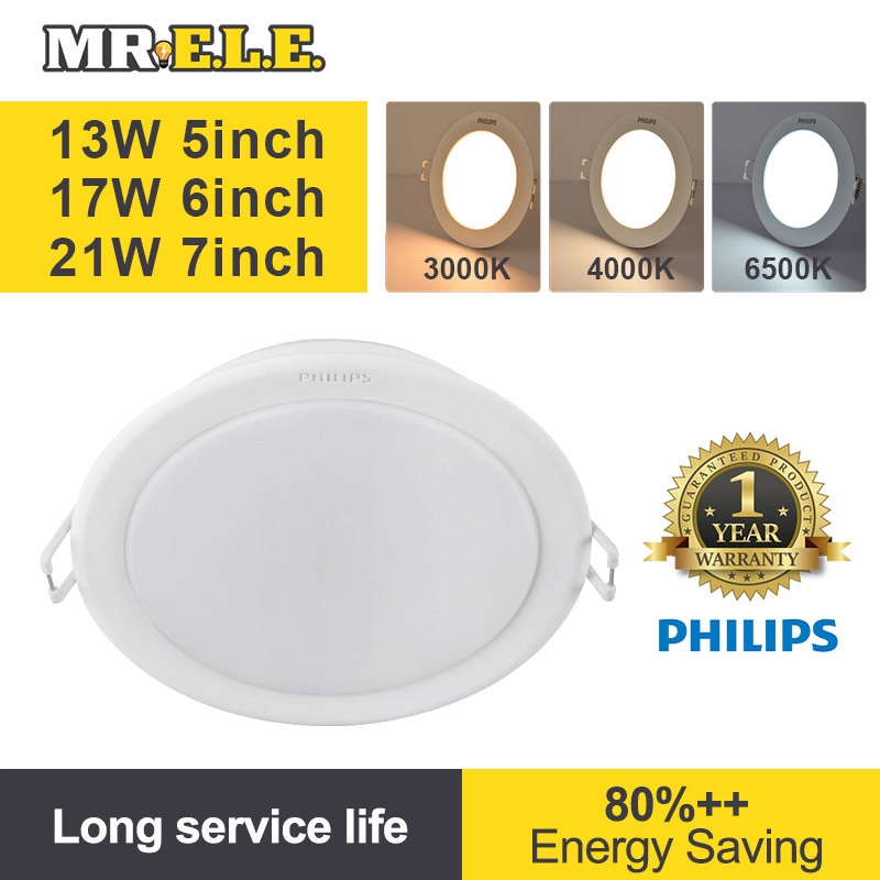 Philips โคมไฟดาวน์ไลท์ LED (กลม) 6 นิ้ว Meson 59466/5 นิ้ว Meson 59464/7 นิ้ว Meson 59469